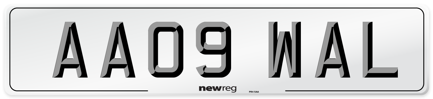 AA09 WAL Number Plate from New Reg